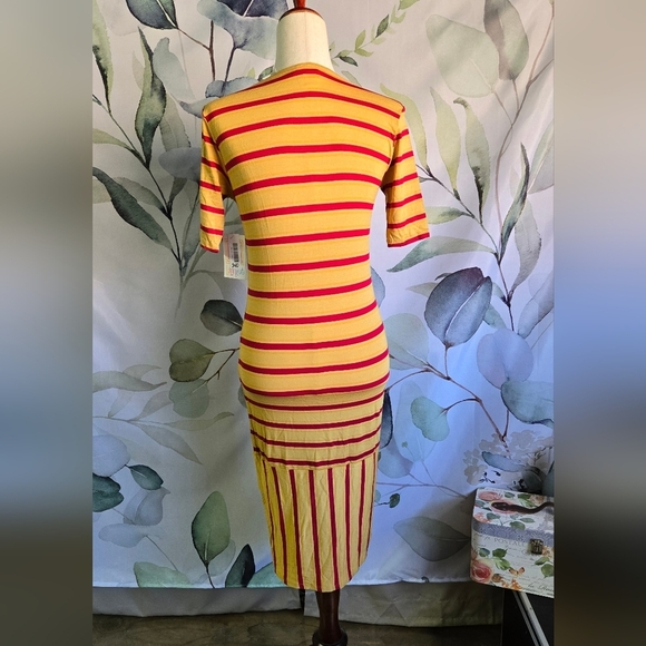 LULAROE | Julia Dress in Hot Stripes sz XS - Picture 2 of 8